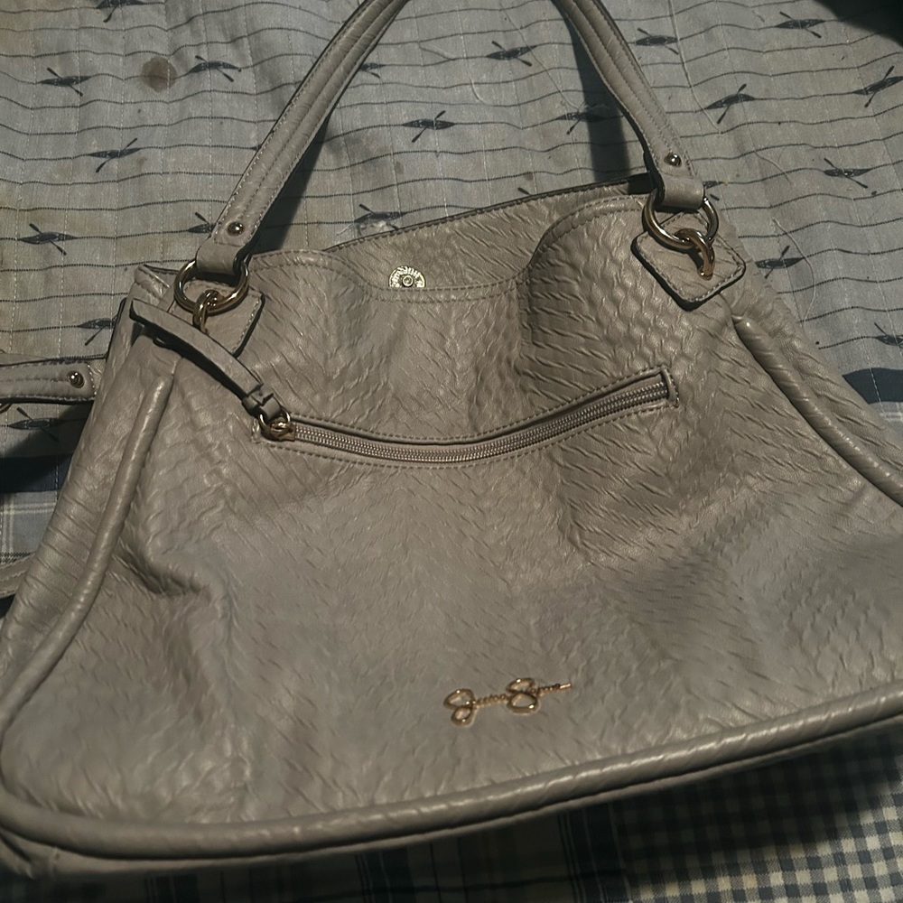 Jessica Simpson Gray Shoulder Bag with Slouchy Design